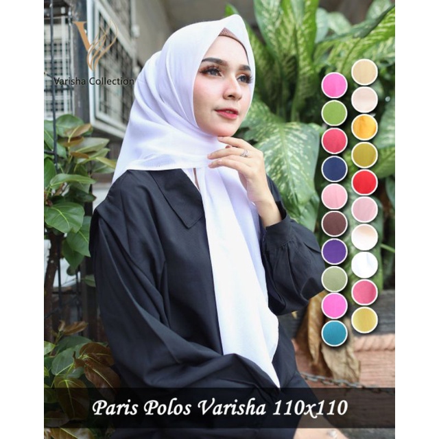 Kerudung Segi Empat Paris Polos Jadul Varisha (COD)