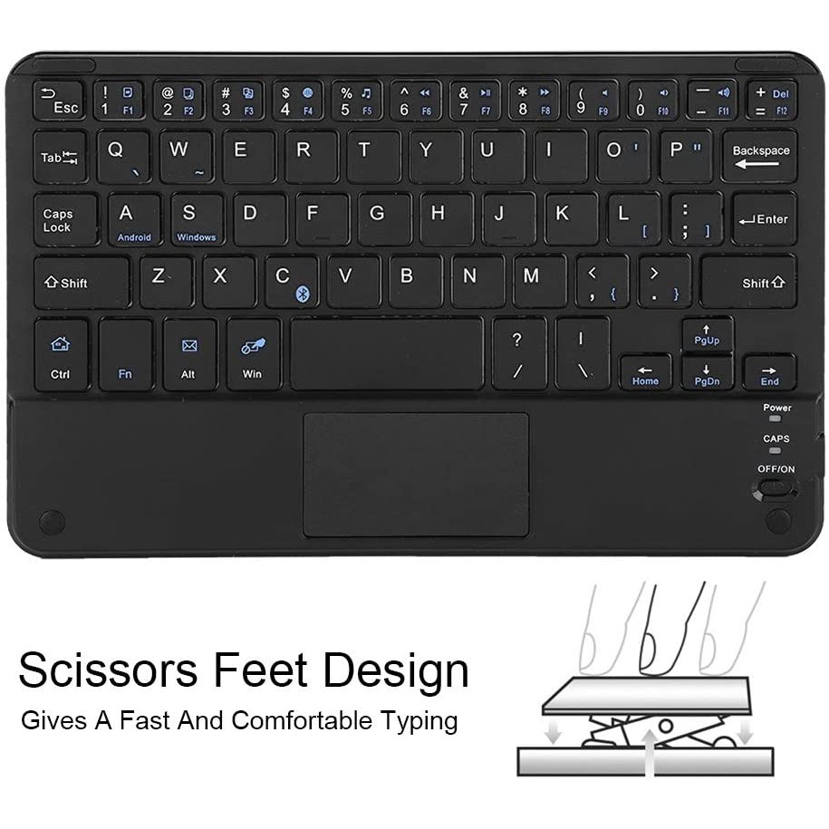 Keyboard wireless Bluetooth 8 inch lengkap dengan mouse touchpad size