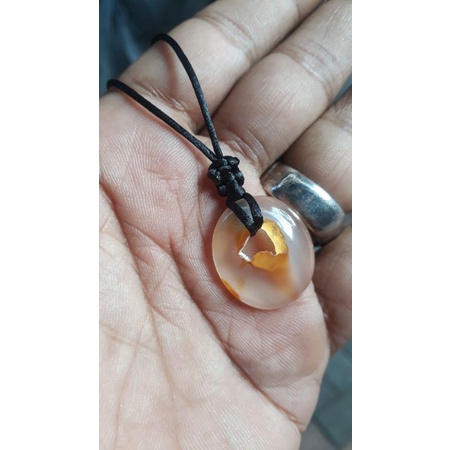 kalung batu anggur combong natural combong asli