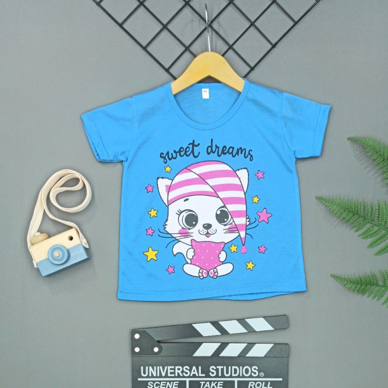 Baju Anak Perempuan Kaos Anak Perempuan 1 4 Tahun Motif Lucu Shopee Indonesia