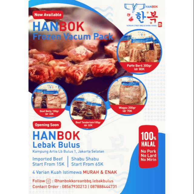 

HANBOK korean BBQ, 100% halal