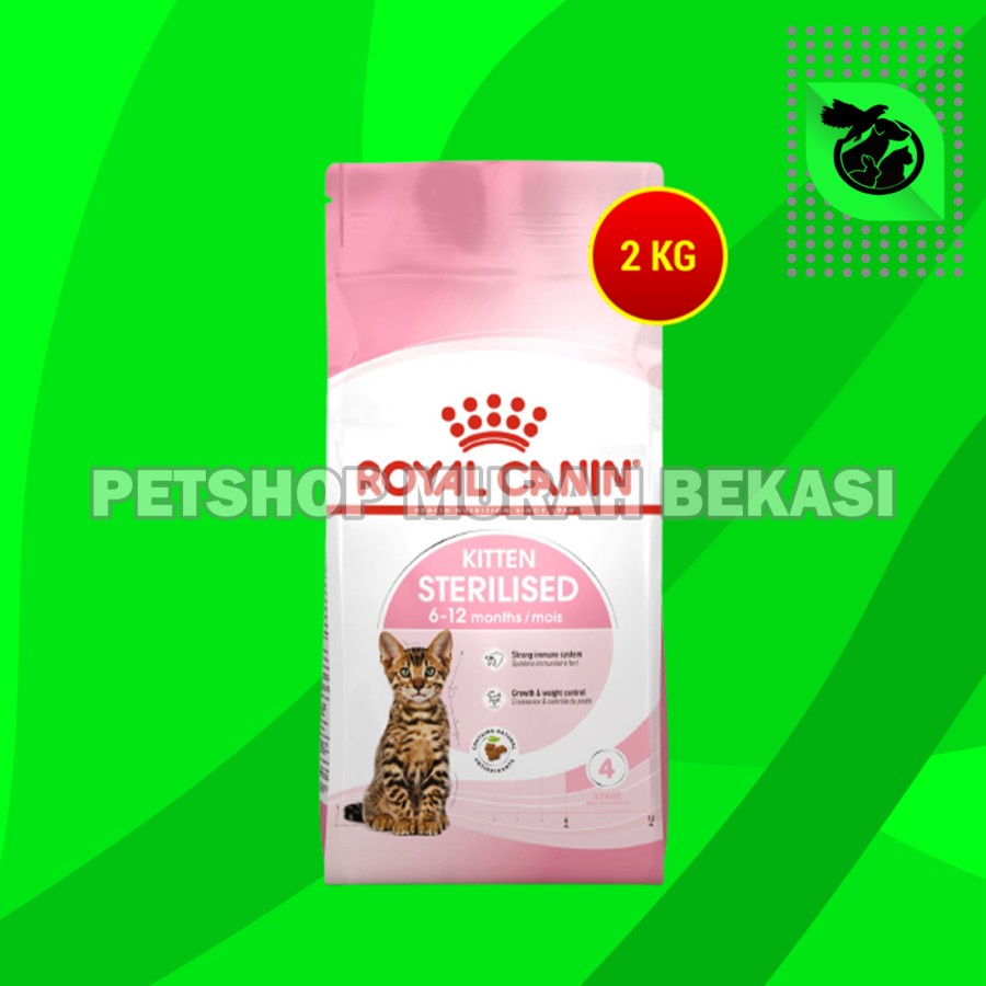 Royal Canin Kitten Sterillised Cat Food Makanan Kucing Sterill 2 KG