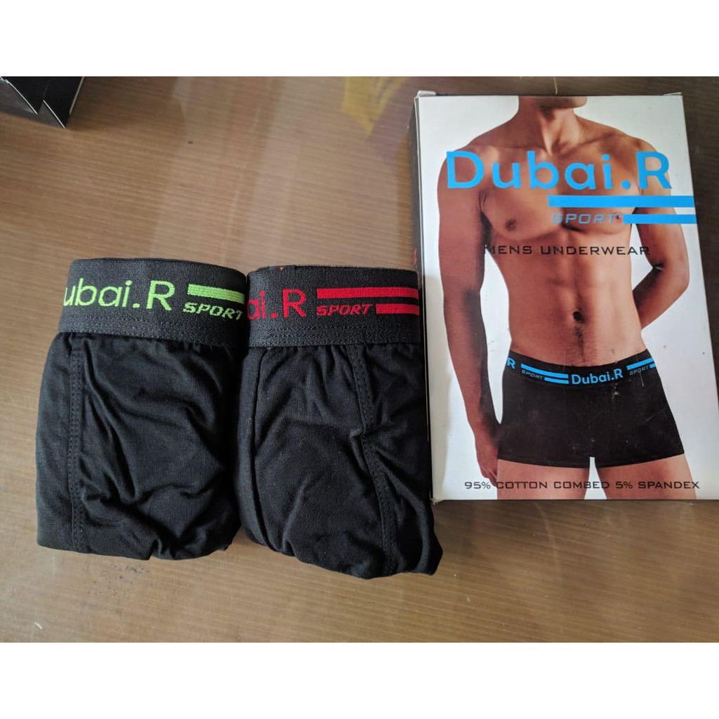 JUMBO Paket 2 Pcs Pakaian Dalam Boxer Pria Dubai R Premium Murah berkualitas / Celana Dalam Kolor