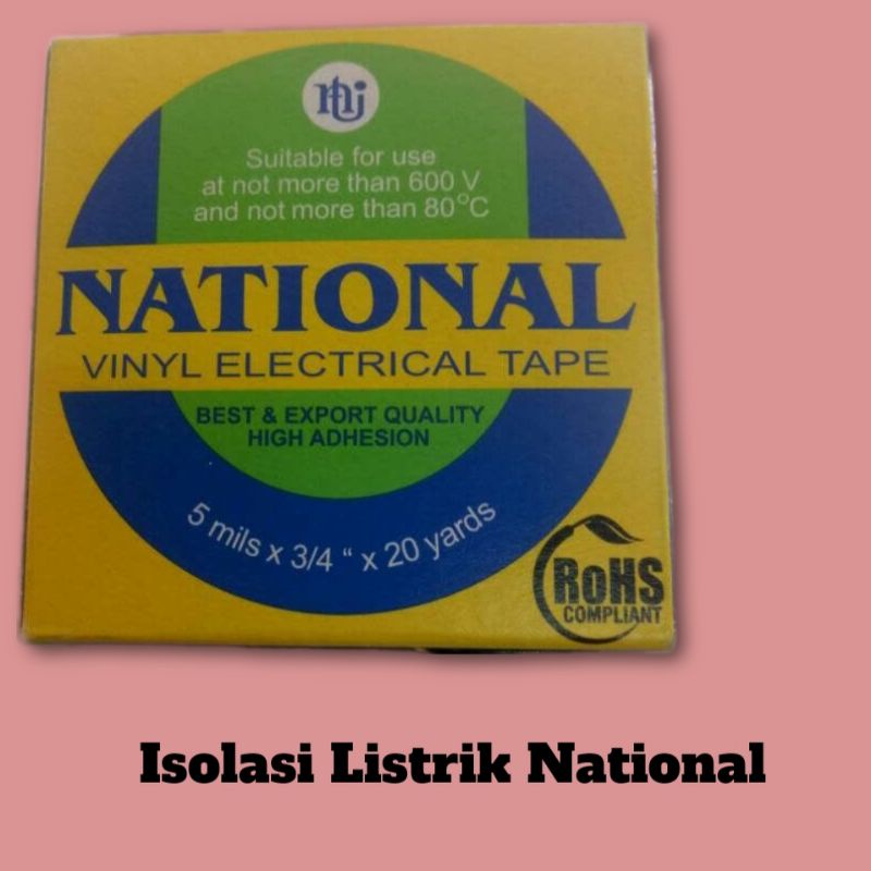 

Isolasi slasiban kabel NATIONAL / lakban
