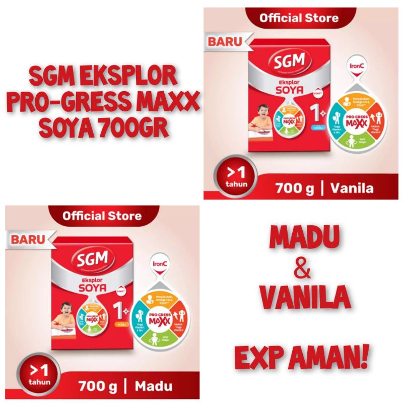 SGM Eksplor Soya Pro-Gress Maxx Vanila / Madu 700gr