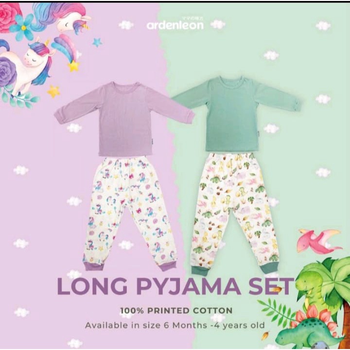 ArdenLeon Long Pyjama Printed Baby Piyama / Arden Leon Pajamas Anak