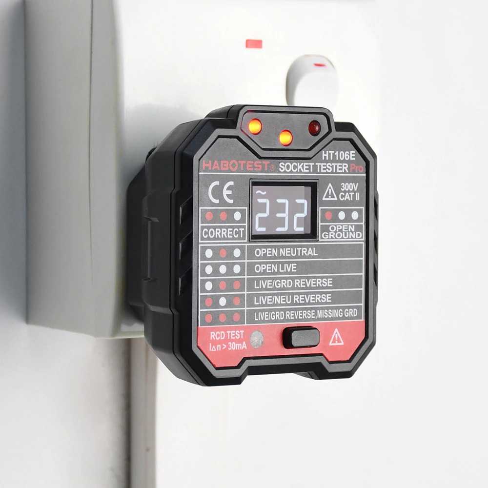TG-DG551 HABOTEST STOP KONTAK VOLTAGE TESTER SOCKET DETECTOR EU PLUG - HT106D