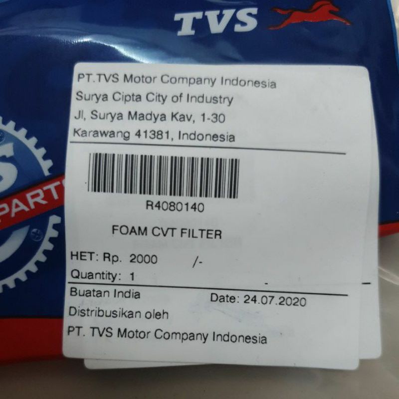 Spon CVT Dazz TVS ( Filter CVT Dazz )