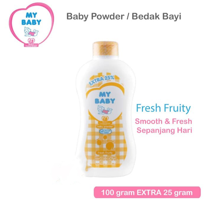 My Baby Powder 100 G Extra Fill 25% / Bedak Bayi My Baby / My Baby Bedak Bayi