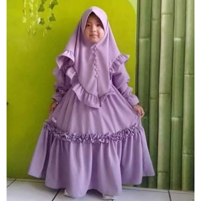 Set GAMIS ANAK SYAR'I REMPEL POLOS