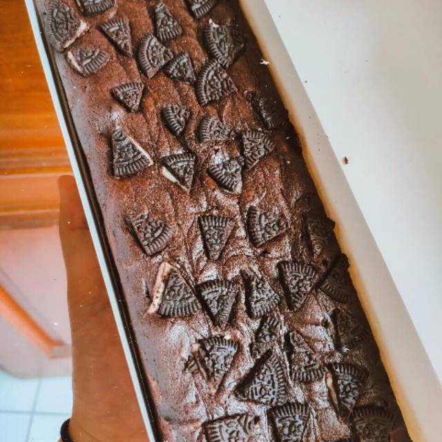

Fudgy Brownies / Brownies Panggang / Brownies Original ukuran 30x10