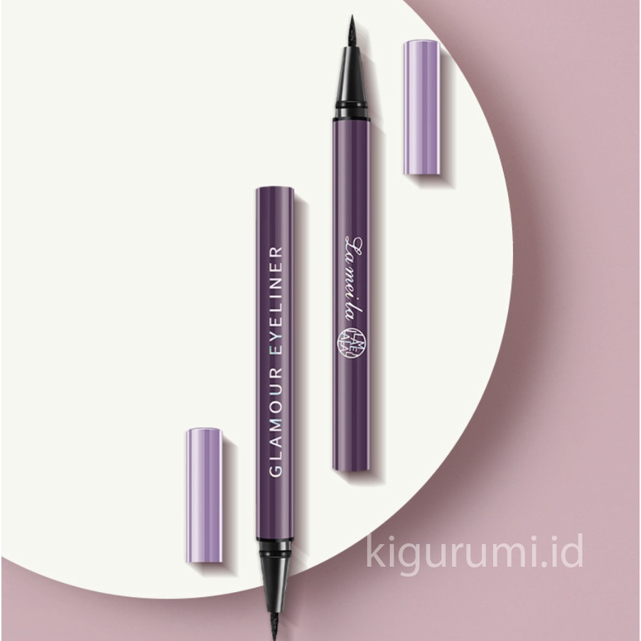 LAMEILA Eyeliner Long Lasting Waterproof/Tahan Lama Ungu Eye liner Berfungsi Membuat Mata Baebellines Besar/Kecil LA139