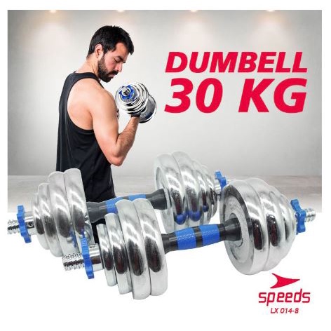 BARBEL / DUMBELL Set Max 30kg tiang angkat beban fitness