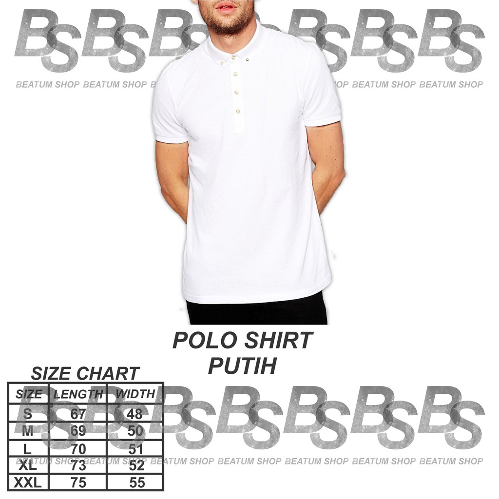 POLO SHIRT POLOS / KAOS KERAH POLOS - PUTIH