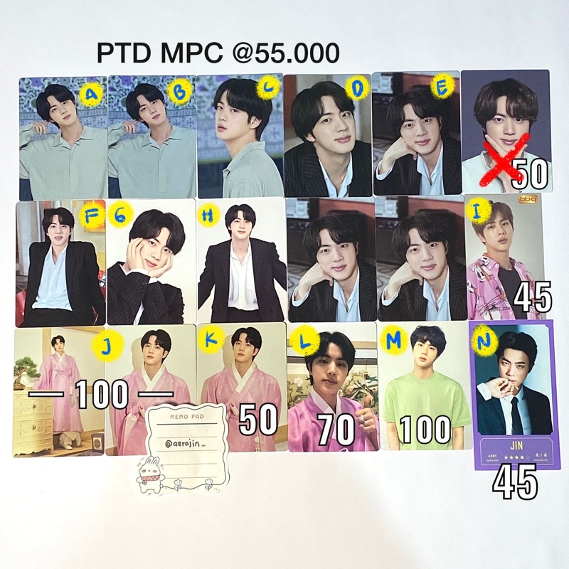 BTS SEOKJIN MPC LYS JAPAN DALMAJUNG PTD MPC
