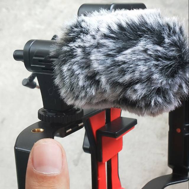 Mic microphone Shotgun  vlog mic kamera Smartphone Hair Windshield MIC 06