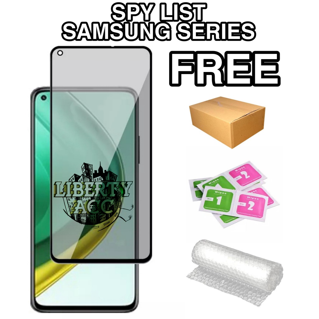 tempered glass anti spy list full cover samsung a01s/a02/a02s/a03/a03s/a03 core/a10/a10s/a13/a20/a20s/a30/a30s/a50/a50s/a70/a11/a12/a13 5g/a21/a21s/a31/a51/a52/a71/a71 5g/a22/a32/a33/a52/a52s/a53/a72/a73/m01s/m02/m02s/m10/m10s/m20/m11/m12/m21/m21s/m51/m22