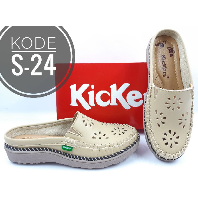 Sandal Formal Wanita Kekinian Merk Kickers Slip On Kode S-24