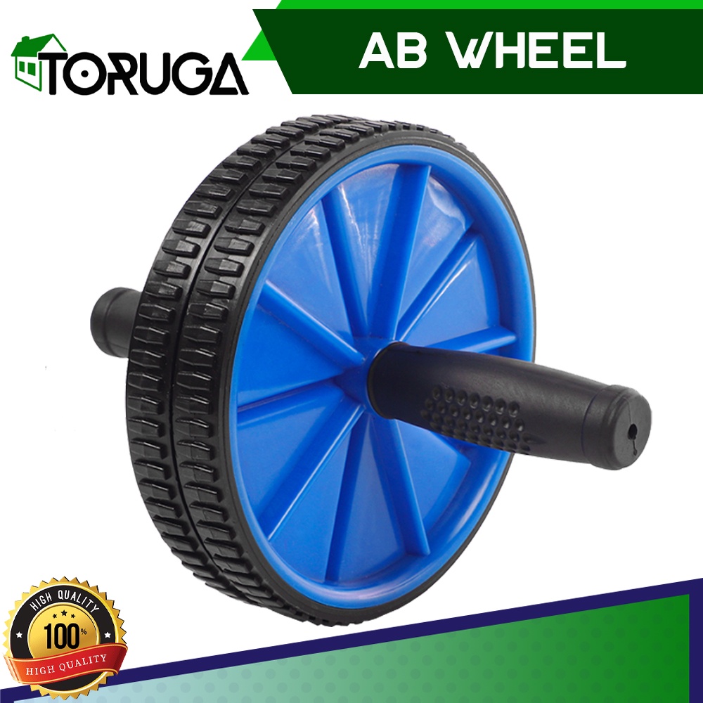 AB WHEEL - Ab roller double wheel / Alat  bantu Olahraga Gym sit up push up