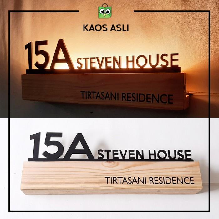 Papan Nomor Rumah Lampu LED Acrylic Hiasan Teras Rumah Akrilik Kualitas Terbaik