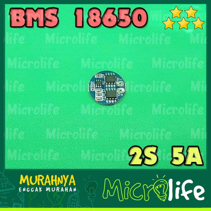 BMS 2S 5A Lithium Ion 18650 PCM Battery Management Protection Board