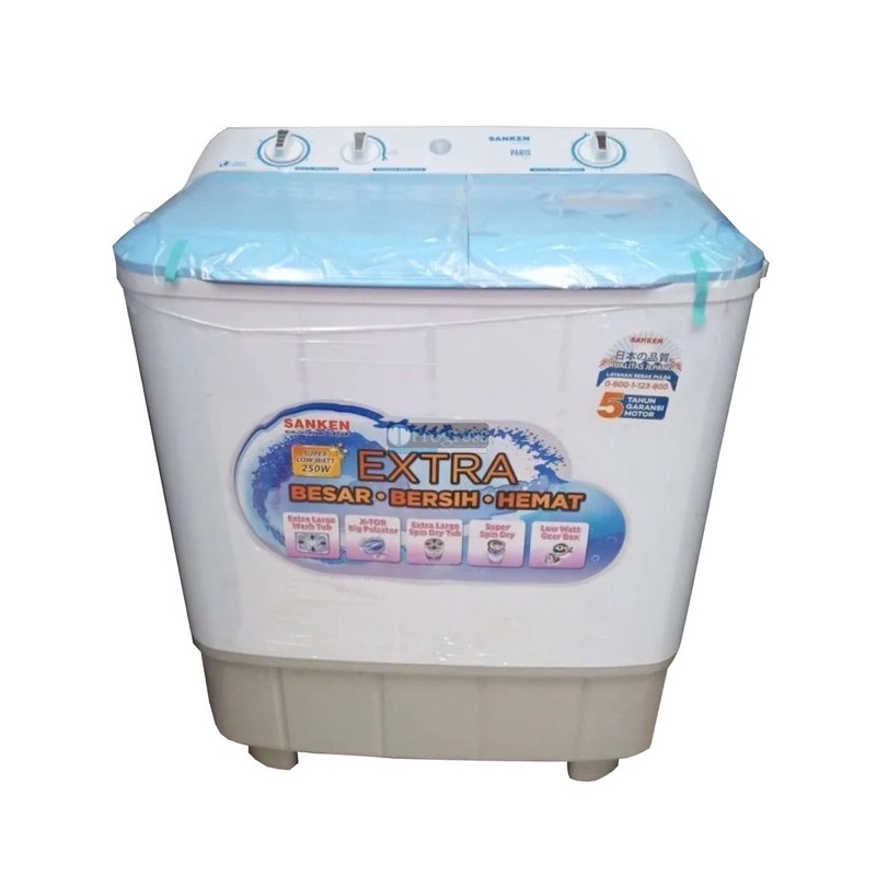 Mesin Cuci Sanken TW-9110 / Mesin Cuci 2 Tabung / MesinCuci Low Watt