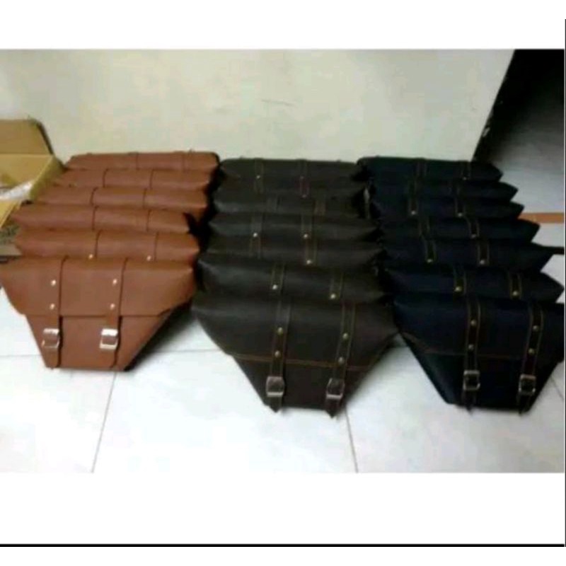 Side bag classic tas motor classic classik kulit side bag custome japstyle - tas japstyle