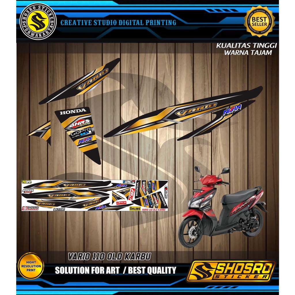 Jual Variasi Lis Decal Polet Stiker Stiker Polet Racing Striping Vario