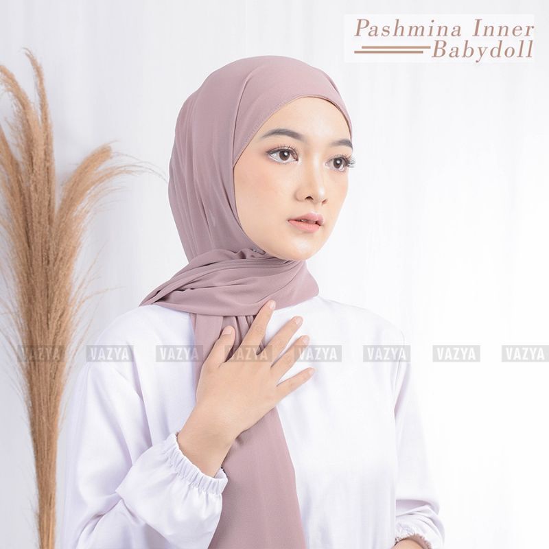 Hijab Pashmina Inner Babydoll 2in1/Hijan instan ciput