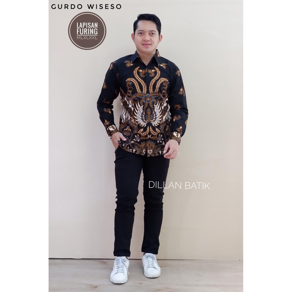 GURDO WISESO DILLAN KEMEJA BAJU BATIK PRIA SOLO LENGAN PANJANG PENDEK LAPIS FURING ATASAN BATIK PREMIUM MODERN KATUN HALUS ADITYA PARANG MAHKOTA BIRU DONGKER AHY GOLD AMARTA ANGGADA ANTASENA ARJUNA BARATAYUDA BASUDEWA BOKOR GRANITAN BUNGA SLARAK CAKRA