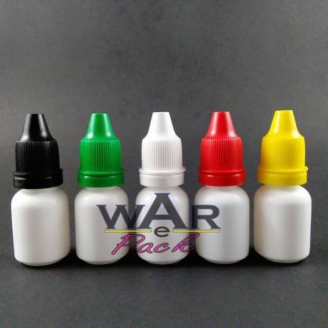 Botol Plastik Tetes 10ml Putih Segel Dove