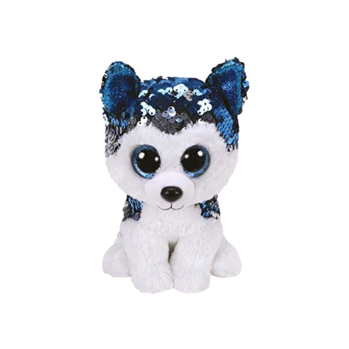 Ty Toys Beanie Boos Flippables Slush Husky R - Boneka Guguk Anak 3Y+