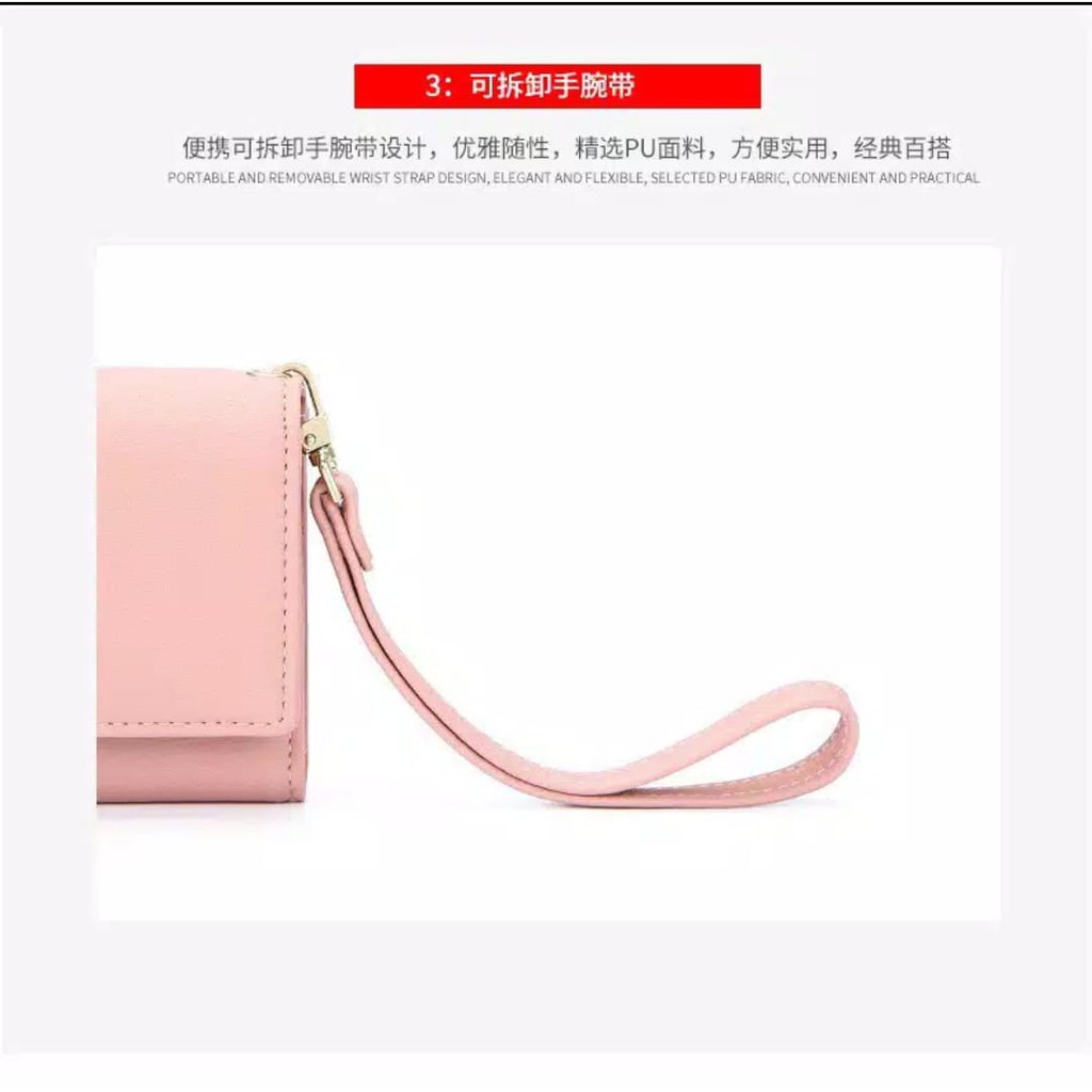 ( Fy ) COD Dompet Wanita import Dompet Wanita Panjang Cantik Dompet Import murah Real Pict