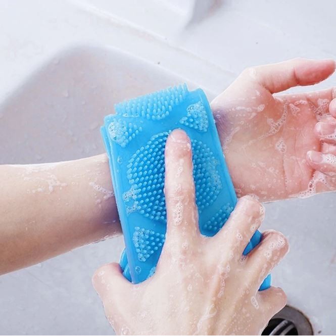 MurmerOfficial Sikat Punggung Badan Silicone Scrubber Sponge Mandi Alat Gosok Pembersih Daki Silikon 2 Sisi Karet R638