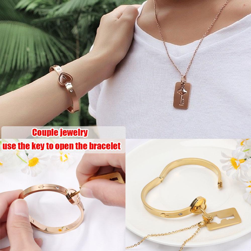 Lily Concentric Lock Key Fashion Pria Dan Wanita Perhiasan Kalung