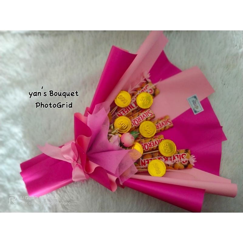 Yans bouquet-bouquet silverqueen-dengan koin coklat