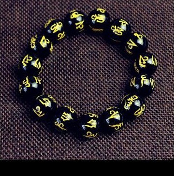 Gelang Batu Onix Om Mani Padme Hum