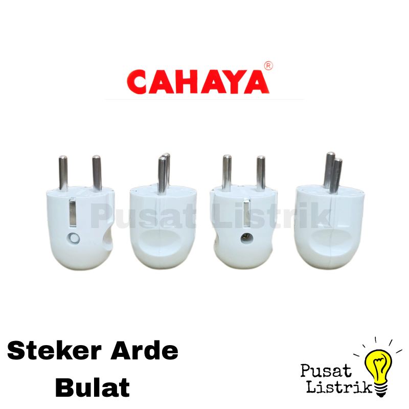 Steker Arde Cahaya Steker Arde Bulat Putih Kepala Colokan Bulat Cahaya