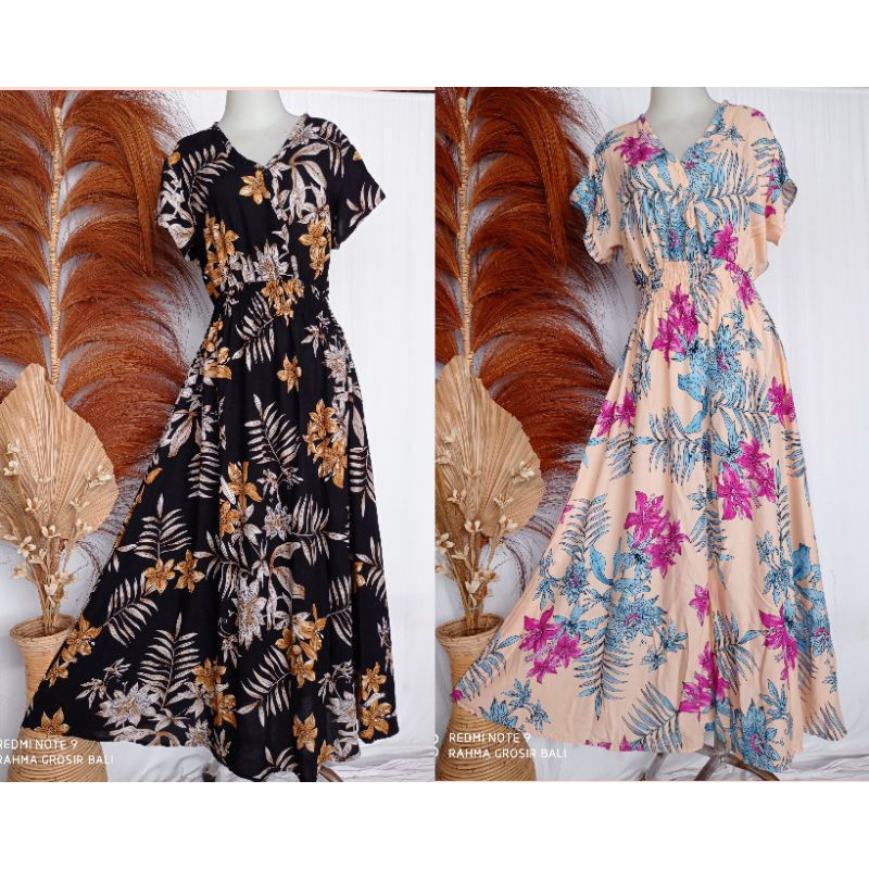 dress moza lengan/dress bali