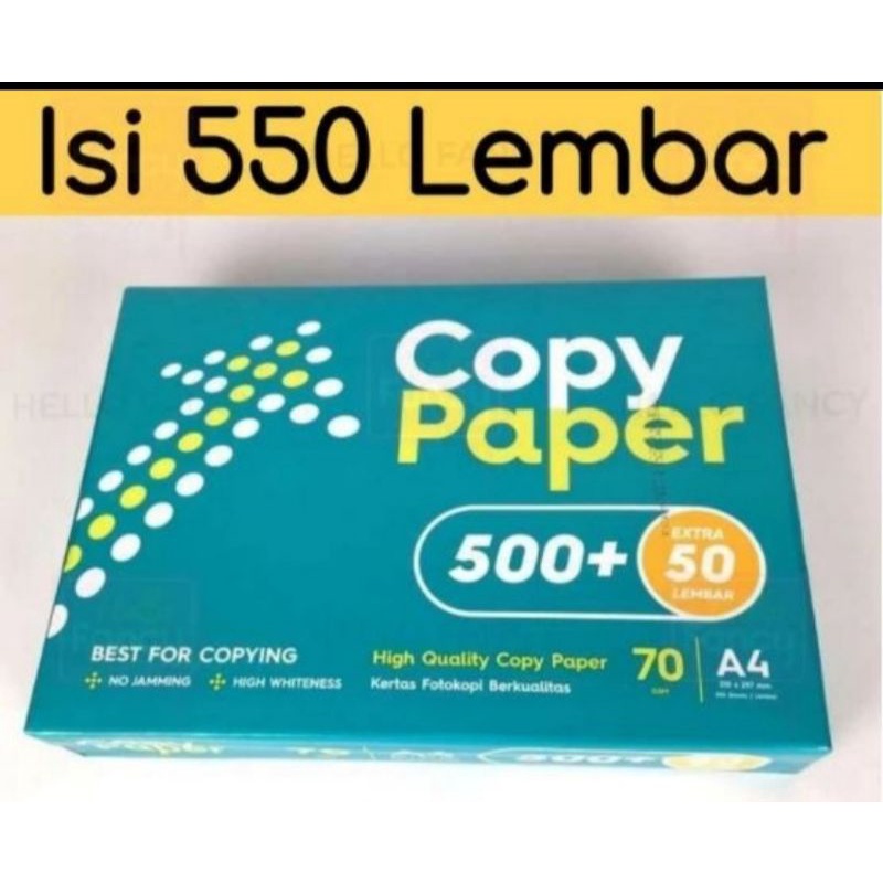 Kertas HVS A4 70gr Copy Paper 550 lembar