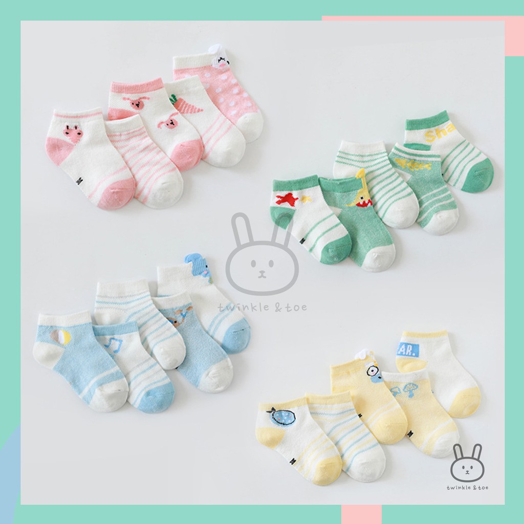 TWINKLENTOE | Kaos Kaki Set Anak Bayi Perempuan / Laki-laki