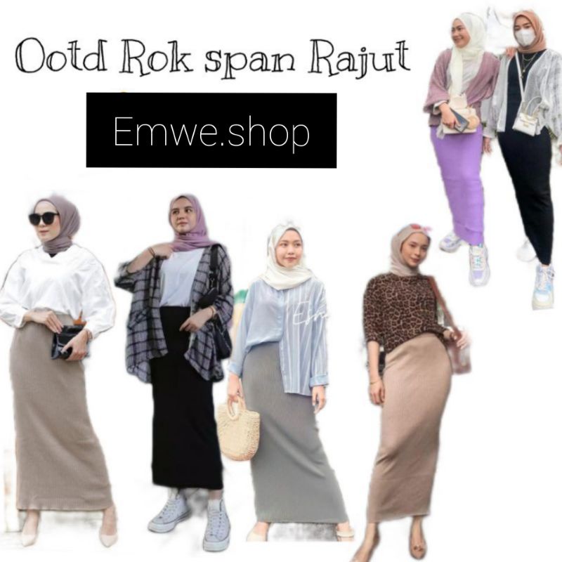 ROK SPAN RAJUT / ROK RAJUT PREMIUM / ROK RAJUT / ROK SPAN