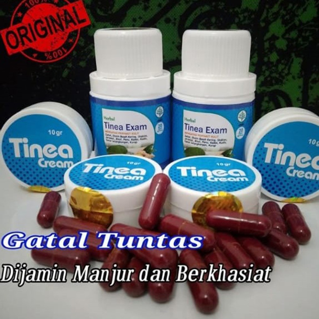 Tinea Exam Original Obat Gatal Ampuh, 30Kapsul + Salep + Sabun