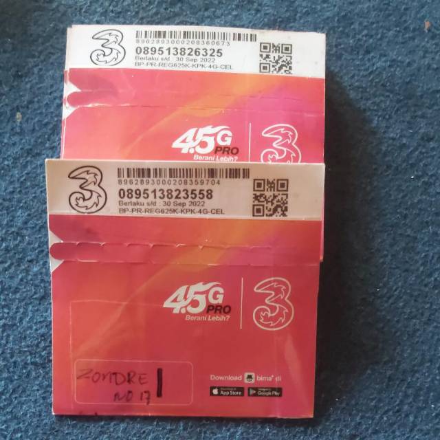 Perdana Three Aon Regis Masa Aktif 1 tahun Bekas Sp