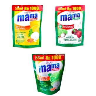 MAMA LEMON SABUN CUCI PIRING 58ml JERUK NIPIS POUCH REFILL accjkt
