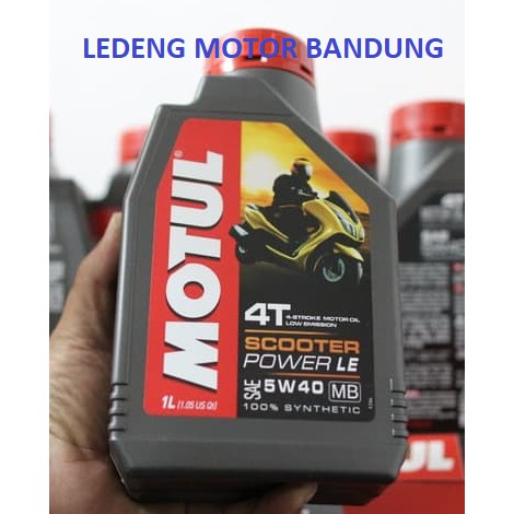 Motul Scooter Power LE 1L 5w40 Oli Motor Matic Oil Synthetic 1 Liter