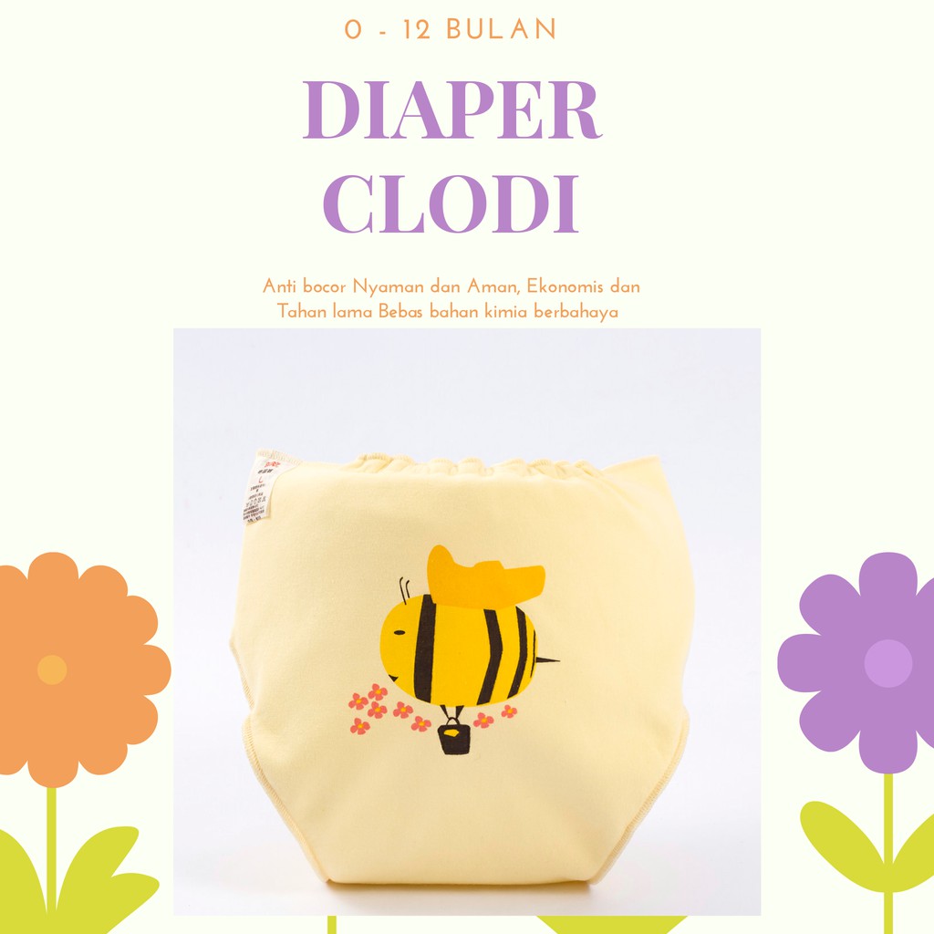 DIAPER VARIAN C CLODI POPOK KAIN DOUBLE TPU WATERPROOF BAHAN PREMIUM