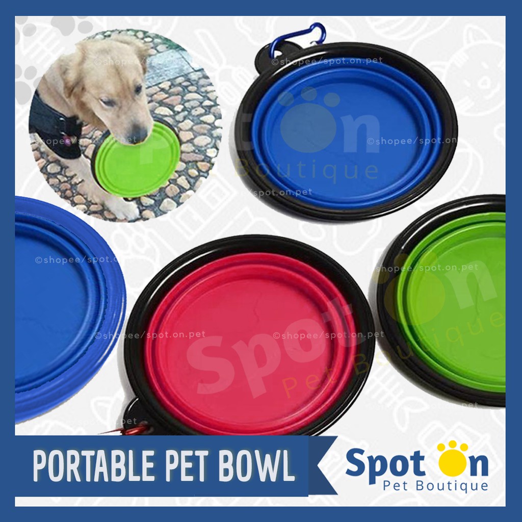 Mangkok Portable Anjing Kucing Silikon | Mangkuk Makan Minum Kucing Anjing Silicon | Travel Pet Bowl