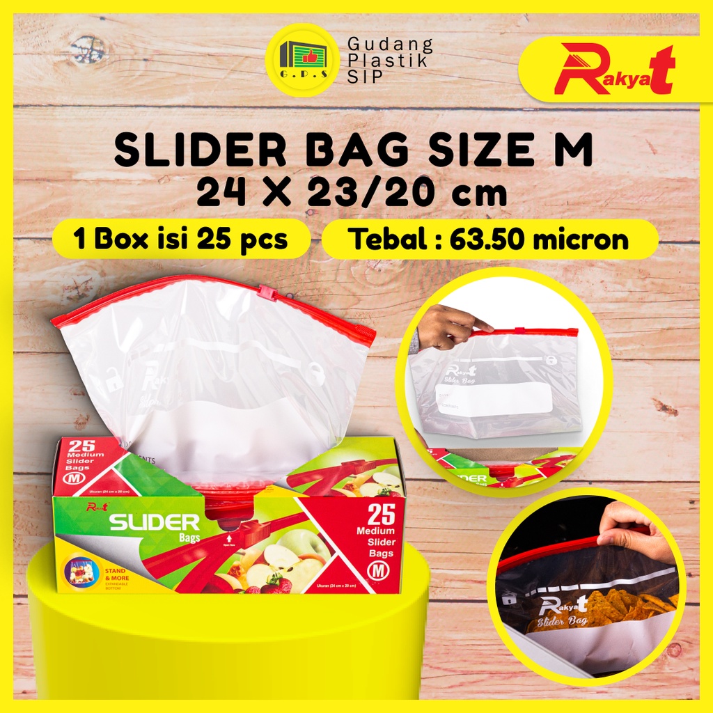 Rakyat Zipperbag / Sliderbag Uk Medium 24X20 cm (25 Pcs)