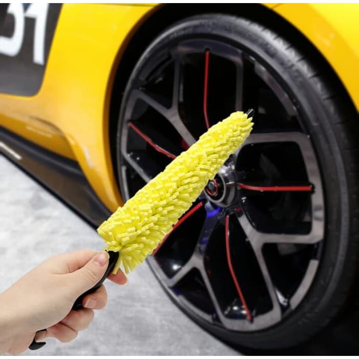 Sikat Pembersih Pencuci Velg Roda Mobil Kuning Lentur Sponge Spons